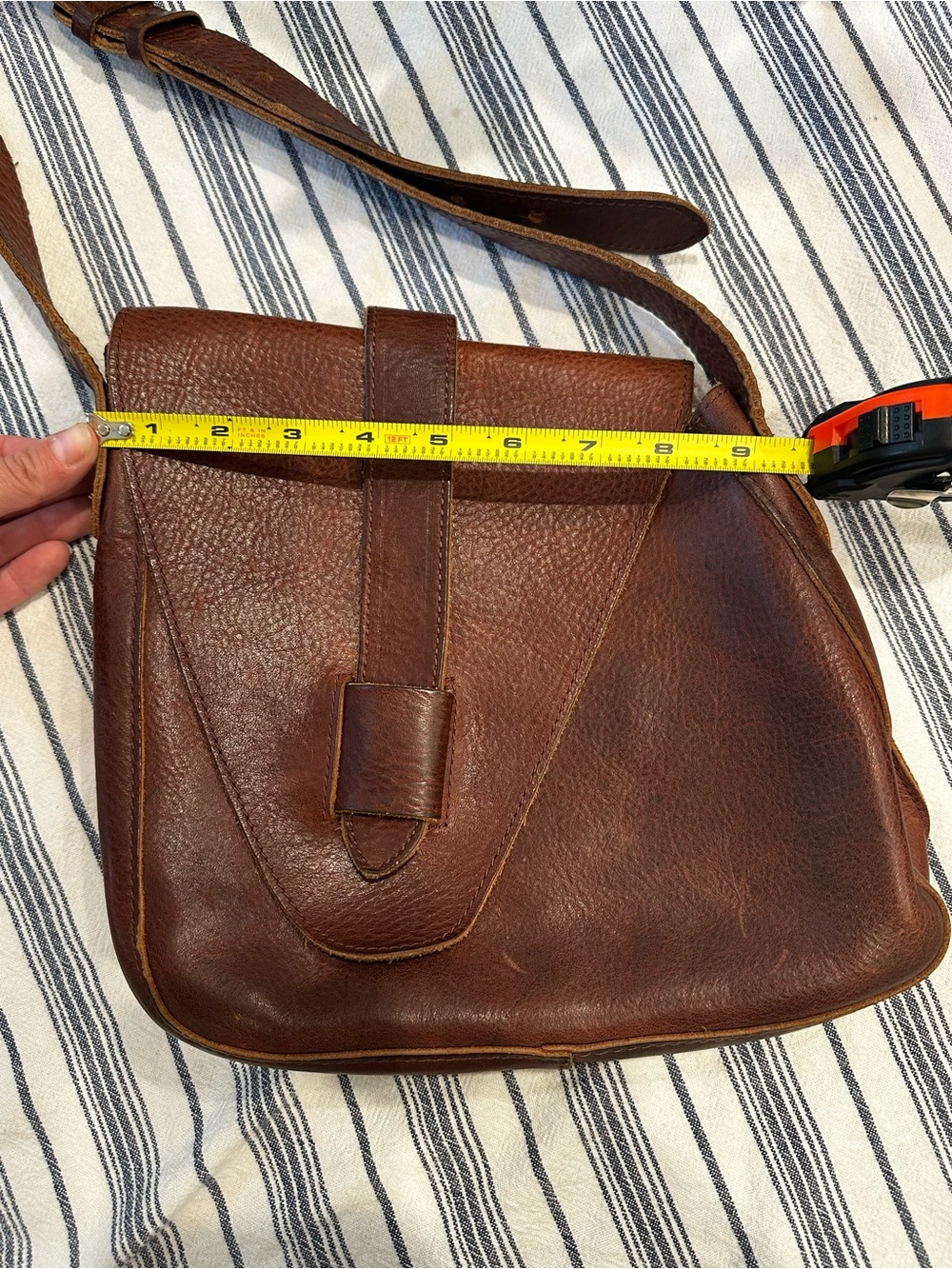 Source Unknown Brown Leather Crossbody Bag - Picture 2 of 8